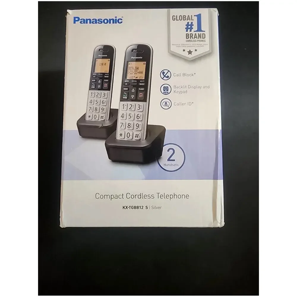 Panasonic Compact Cordless Phone with DECT 6.0, 1.6